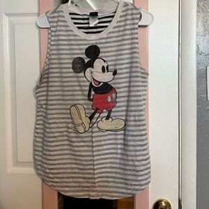 Disney Mickey Mouse Women's Tank Top - Gray and Red